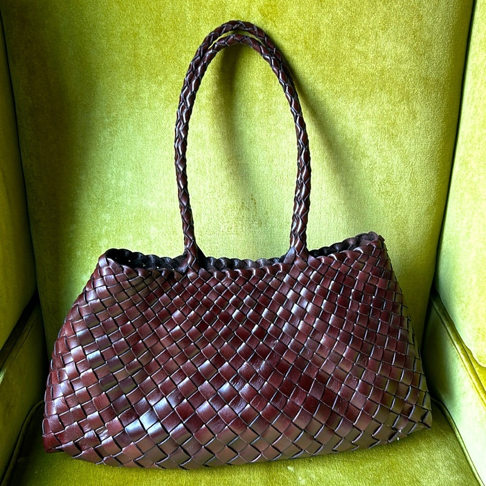 Woven Leather Tote Bag